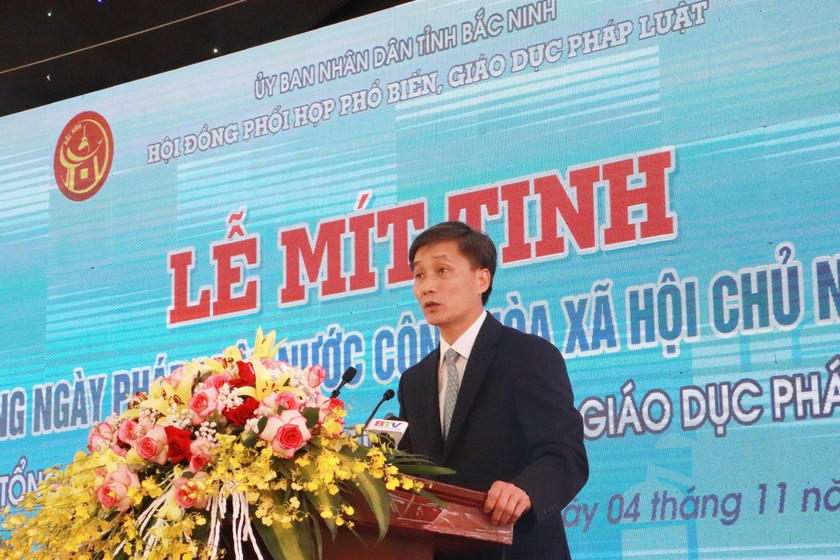 Thứ trưởng Nguyễn Khánh Ngọc phát biểu chỉ đạo tại buổi lễ.