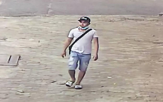 Chân dung nghi phạm thu được qua hình ảnh camera.