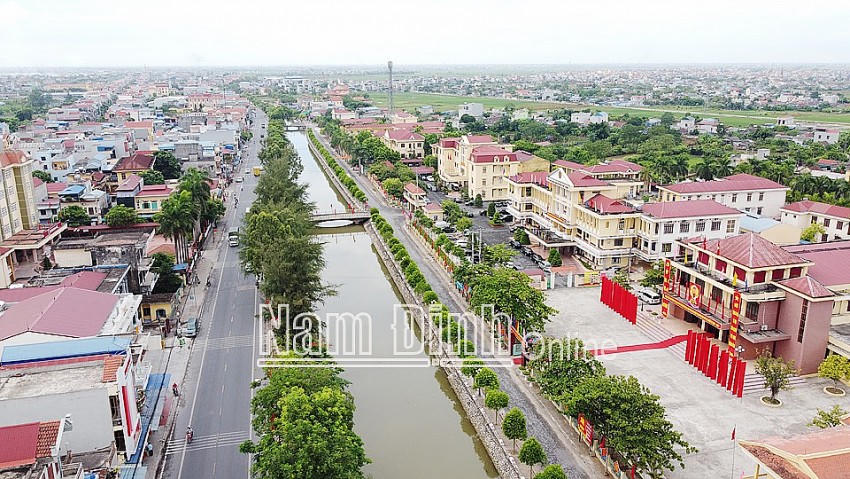 Một góc nông thôn mới huyện Trực Ninh. Ảnh: Báo Nam Định