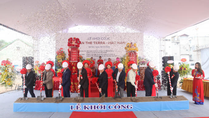 Liên danh Công ty Cổ phần Đầu tư Văn Phú số 2 và Công ty Cổ phần In và Văn hóa phẩm chính thức khởi công Dự án The Terra – Hào Nam sáng 16/3