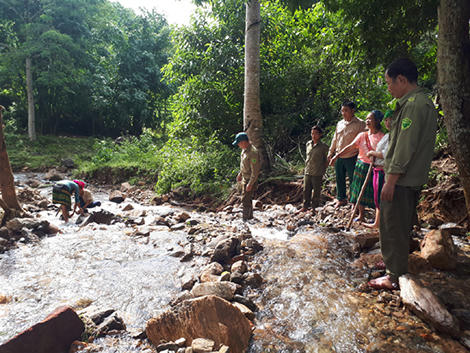Suối Lũng Pù, nơi ông Vàng Seo Man bị lũ cuốn trôi.
