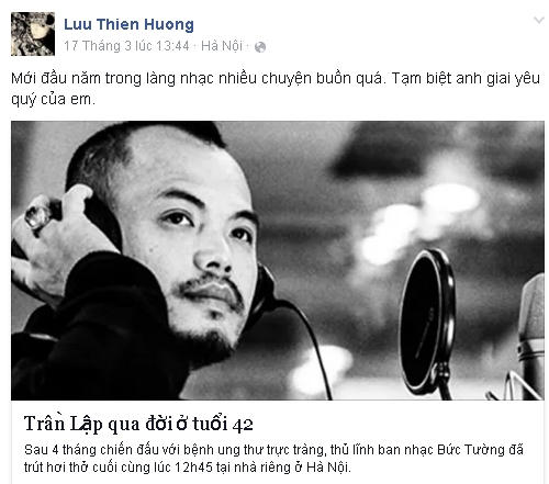 Nghẹn ngào với những dòng chia sẻ của sao Việt trước khi đưa Trần Lập về với đất mẹ