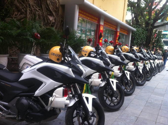 Dàn xe mô tô chuyên dụng phục vụ Đại hội Đảng