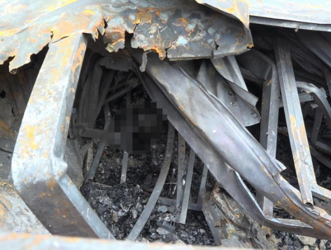 Vị trí phát hiện thi thể hai vợ chồng nạn nhân.