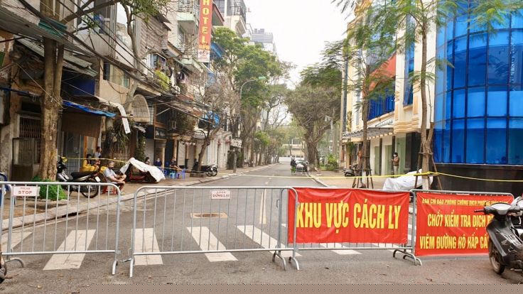 Khu vực cách ly phố Trúc Bạch, Ba Đình, Hà Nội