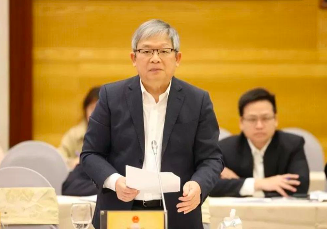 Thiếu tướng Hoàng Anh Tuyên - Phó Chánh Văn phòng, Người phát ngôn Bộ Công an thông tin tại buổi họp báo. Ảnh: VGP