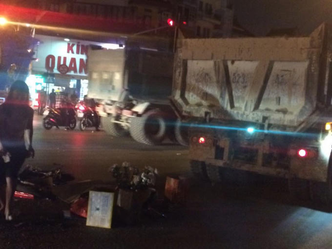 Hiện trường vụ tai nạn.