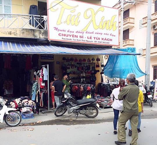 Hiện trường nơi xảy ra sự việc trên.