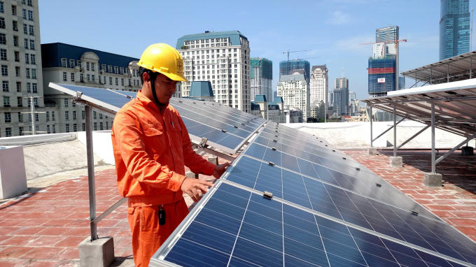 Hệ thống điện mặt trời áp mái tại Công ty Điện lực Nam Từ Liêm