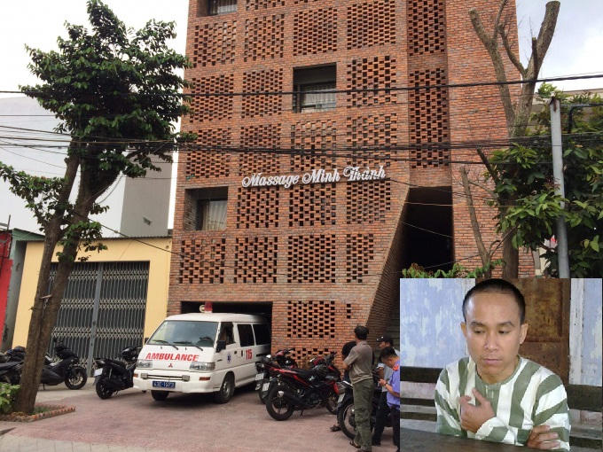 Đối tượng Hiệu (ảnh nhỏ) và nơi xảy ra vụ án mạng.