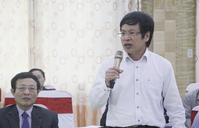 Ông Thái Văn Nông - Phó Giám đốc Sở TN&MT Nghệ An phát biểu tại cuộc họp báo thường kỳ do UBND tỉnh Nghệ An tổ chức sáng 29/3.