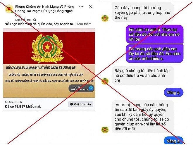 "Cục An ninh mạng và phòng chống tội phạm sử dụng công nghệ cao" đang truy tìm đối tượng lừa đảo.