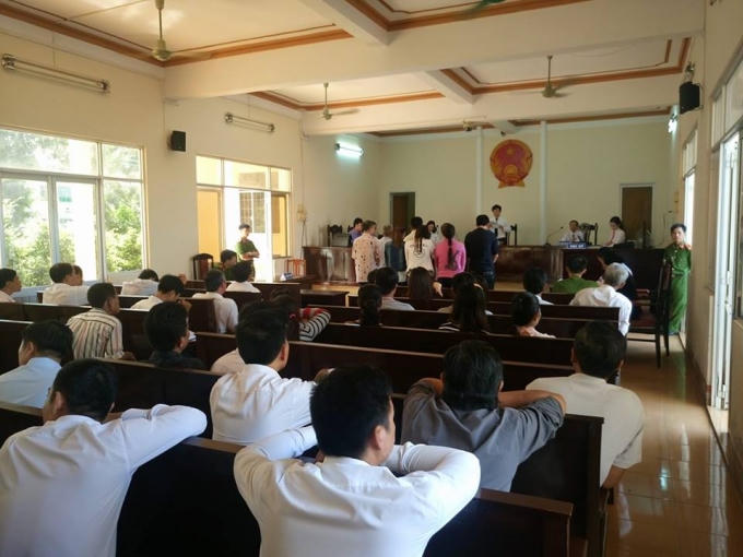 Toàn cảnh phiên tòa. (Ảnh: Nguyên Hoàng)