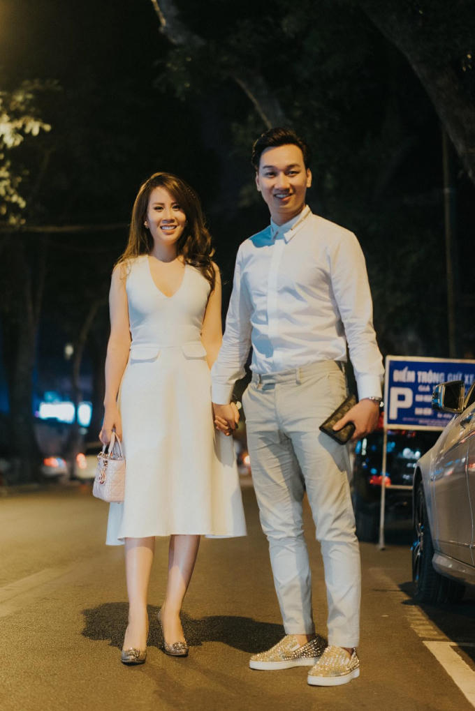 Thành Trung và vợ sắp cưới Nguyễn Ngọc Hương.