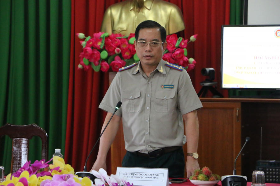 Cục trưởng Cục THADS Đồng Nai Trịnh Ngọc Quỳnh phát biểu kết luận.