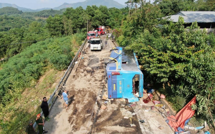 Hiện trường vụ tai nạn. Ảnh: Báo Xây dựng