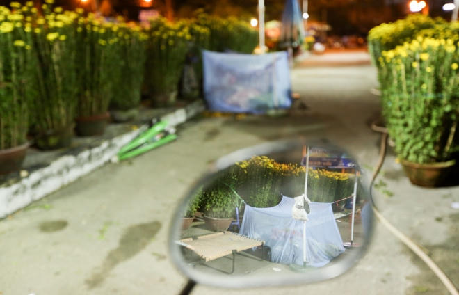 Nhiều chủ vườn ở các tỉnh miền Tây cũng đã mang hoa, cây kiểng lên công viên Gia Định bán và ăn nghỉ tại công viên đến trưa 30 Tết.