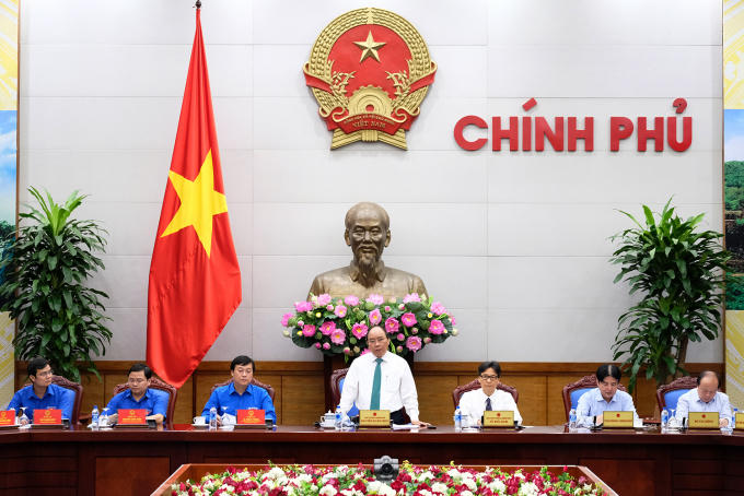 Thủ tướng Nguyễn Xuân Phúc phát biểu tại buổi làm việc