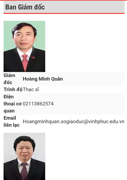 Có 37/45 người làm lãnh đạo tại Sở GD&amp;ĐT tỉnh Vĩnh Phúc.