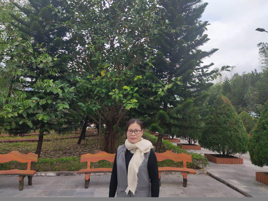 Cô giáo Hoàng Thị Minh Thái, Hiệu trưởng Trường mầm non xã Hải Sơn, thành phố Móng Cái. (Ảnh: PA)