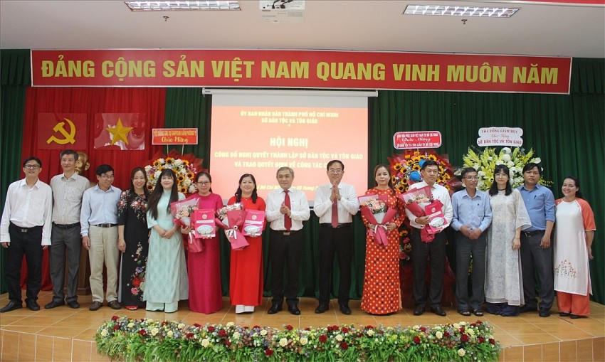 Sở Dân tộc và Tôn giáo TP.HCM công bố thành lập, bổ nhiệm cán bộ.