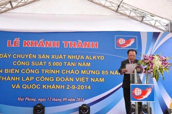 Cty CP Sơn Hải Phòng khánh thành dây chuyền sản xuất nhựa Alkyd.