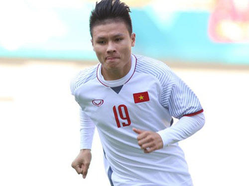 Quang Hải mở tỷ số cho Olympic Việt Nam từ phút thứ 3 của trận đấu.