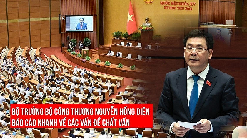 Bộ trưởng Bộ Công Thương Nguyễn Hồng Diên trả lời chất vấn trước Quốc hội ngày 4/6. (Nguồn: Tạp chí Công Thương).