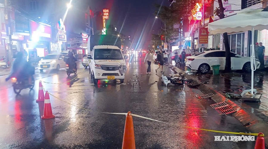 Hiện trường vụ tai nạn.