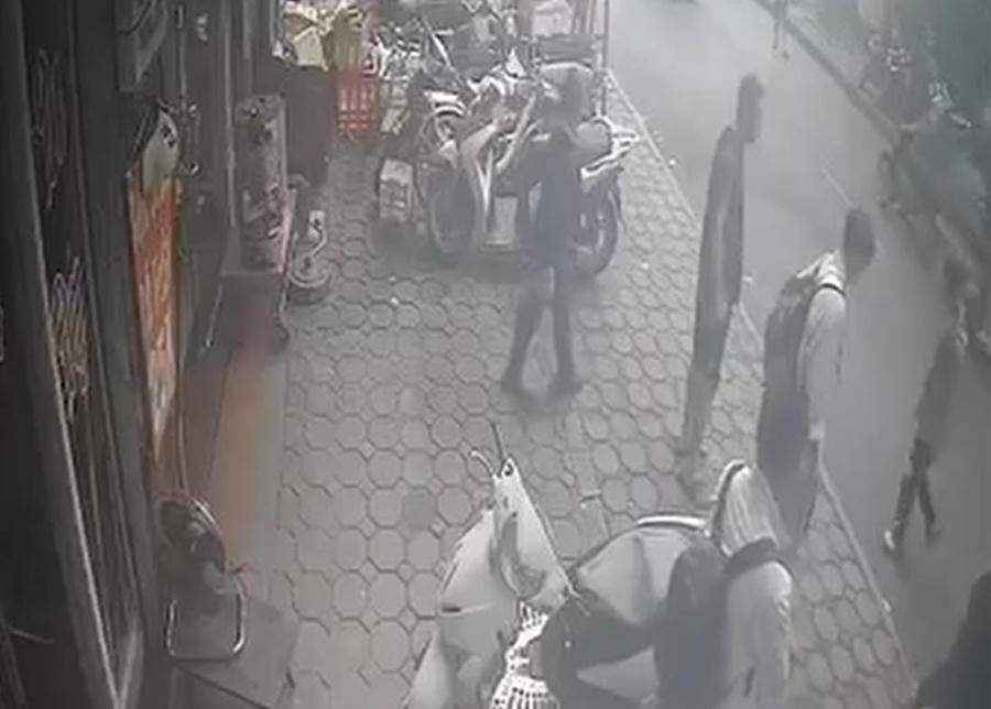 Hình ảnh camera ghi lại vụ việc