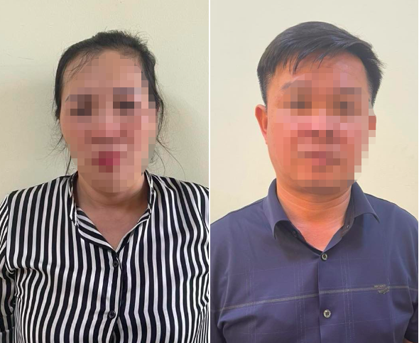Công an huyện Phú Xuyên đã khởi tố bị can, ra lệnh bắt tạm giam đối với 2 đối tượng vì chống đối cán bộ ở trụ sở UBND xã. Ảnh: CAHN