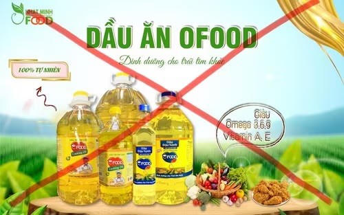 Dầu ăn OFOOD dùng trong chăn nuôi đã bị bán cho người.