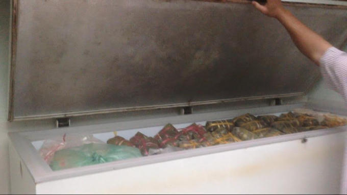 Số gi&ograve; chả sử dụng chất cấm được ph&aacute;t hiện.