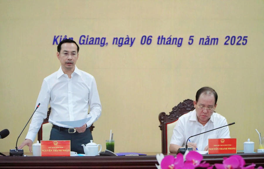 Chủ tịch UBND tỉnh Kiên Giang Nguyễn Thanh Nhàn phát biểu kết luận
