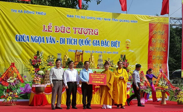 Lễ đúc tượng Phật hoàng Trần Nhân Tông được tổ chức tại đền An Sinh, Đông Triều.