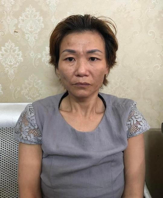 Đối tượng Nguyễn Khả Hoa tại cơ quan công an.