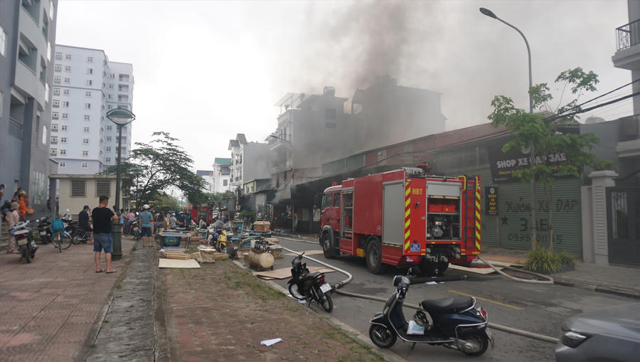 Hiện trường vụ hỏa hoạn. Ảnh: Việt Dũng