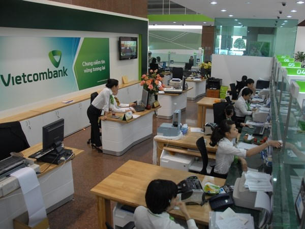 Một trong nhiều điểm giao dịch của Ngân hàng VCB. Ảnh internet.