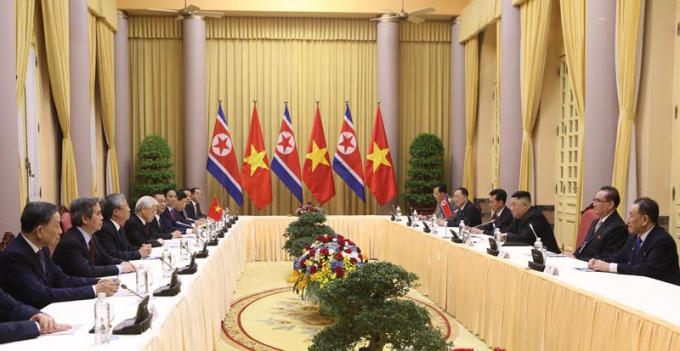 Quang cảnh buổi hội đàm (ảnh: Nguyễn Trung)