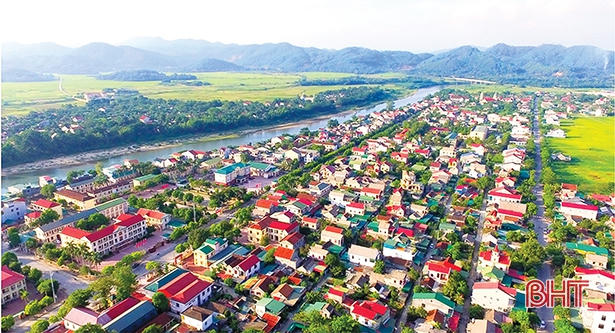 Một góc thị trấn Phố Châu . (Ảnh: Báo Hà Tĩnh)