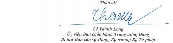 Thư của Bộ trưởng Bộ Tư pháp nhân kỷ niệm Ngày truyền thống Ngành Tư pháp (28/8/1945 – 28/8/2021) ảnh 1