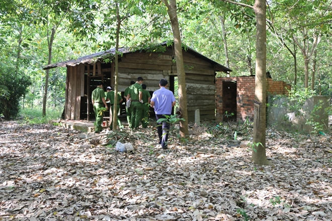 Hiện trường nơi phát hiện thi thể nạn nhân.