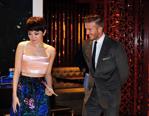 Đây là lần thứ 4, Tóc Tiên được gặp Beckham. Ảnh: internet.