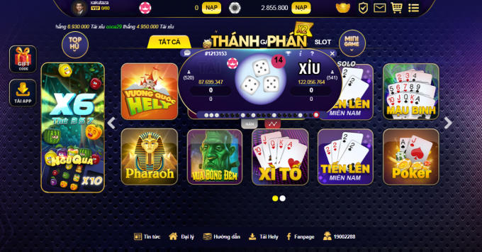 Hình ảnh phiên cược trong game Tài xỉu.