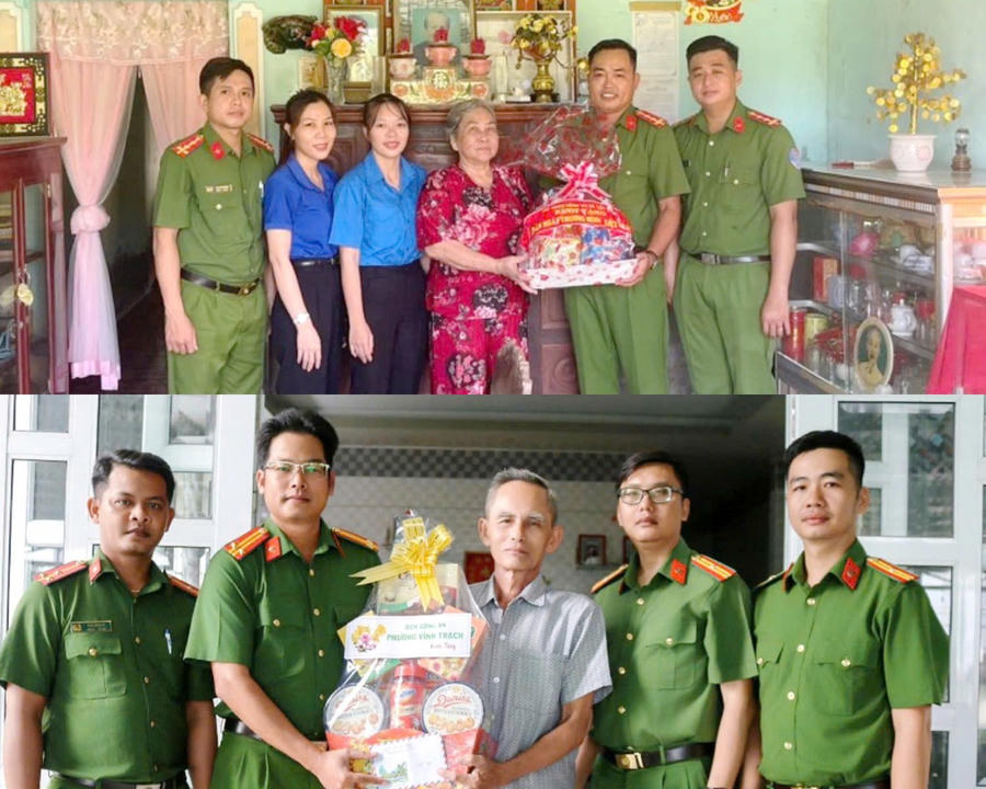 Lực lượng Công an cấp xã thăm hỏi, tặng quà gia đình chính sách, Anh hùng lực lượng vũ trang nhân kỷ niệm 78 năm Ngày Thương binh, Liệt sĩ.