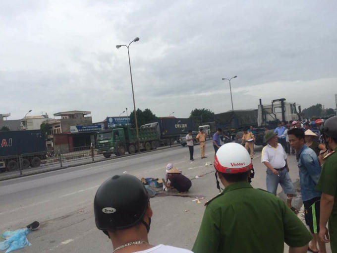 Hiện trường nơi xảy ra vụ tai nạn.