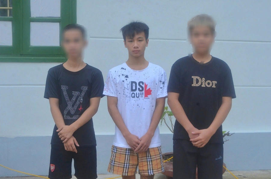 Nhóm đối tượng gây ra hàng loạt vụ trộm xe máy liên tỉnh - Ảnh Công an Nghệ An.