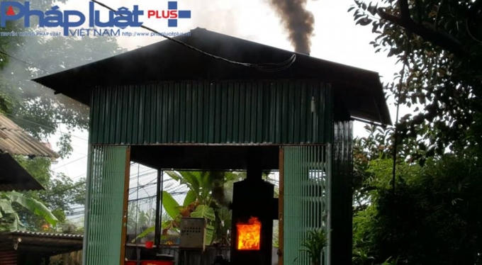 Lò Đốt rác thải Y tế nguy hại của Bệnh viện ĐK Tuyên Quang.