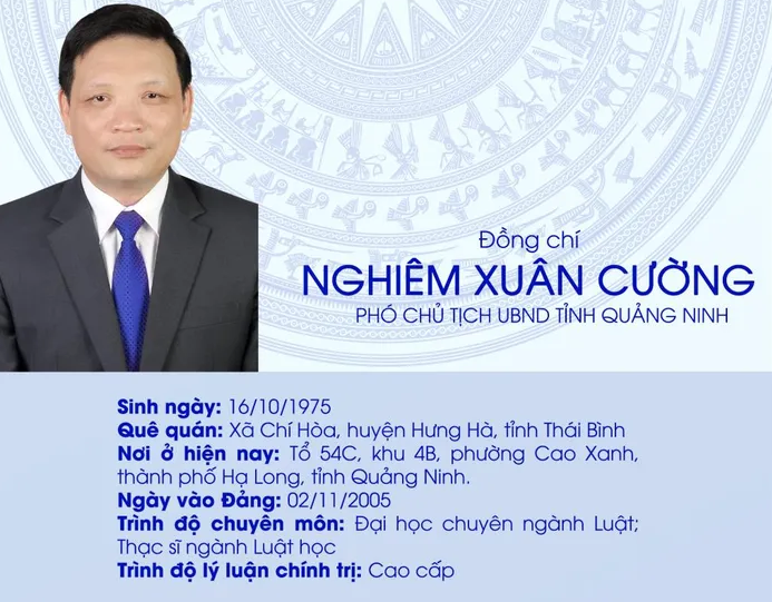 Ông Nghiêm Xuân Cường được Thủ tướng phế chuẩn giữ chức Phó Chủ tịch UBND tỉnh Quảng Ninh.
