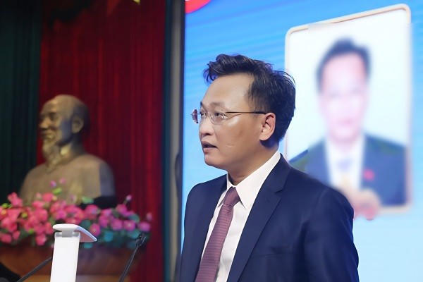 Bí thư Tỉnh ủy Hưng Yên, ông Nguyễn Hữu Nghĩa phát biểu tại diễn đàn.